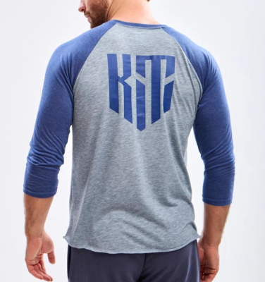 Лонгслив KT Crossfit Logo (M, Мерч KT Crossfit, Унисекс, Сине-серый)