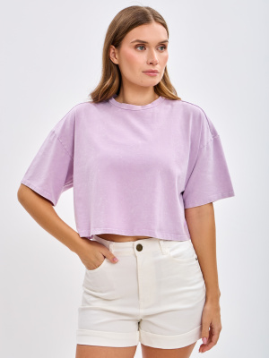 Кроп для женщин Training Crop Tee 2.0 (XS, Женский, Washed Orchid)
