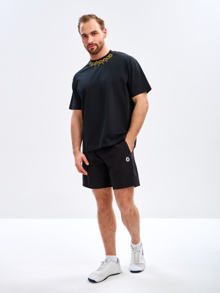 Футболка Хохлома Oversized (M, Унисекс, Black)