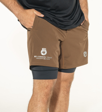 Мужские шорты Versatile shorts/compression 7 (XL, Tobacco)