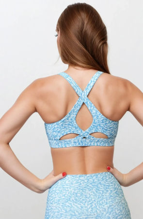 Топ спортивный Helix Sport Bra (M, Весенние комплекты, Женский, Blue Sea)