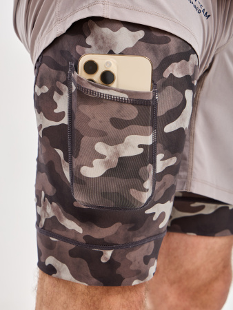 Шорты мужские с компрессией The Versatile Short w/ Compression Liner (XL, Kolesnikov Special Force Team, Мужской, Cool Grey)