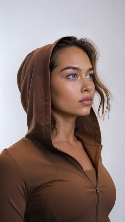 Рашгард на молнии Hood Jacket (S, Almond, Женский, Gonna Bee Summer)