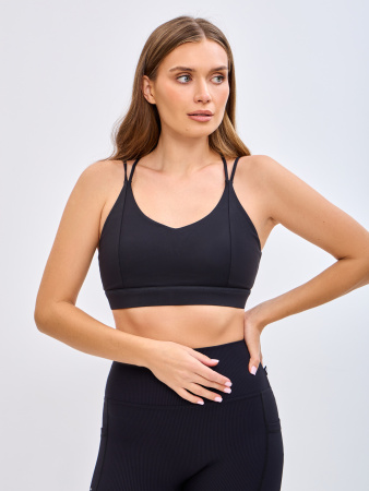 Топ спортивный The Exhale Sports Bra (L, Женский, Black)