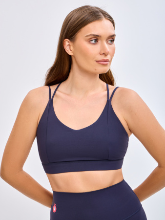 Топ спортивный The Exhale Sports Bra (M, Женский, Navy)
