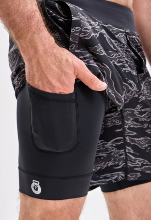 Мужские шорты Versatile shorts/compression 7 (XL, Мужской, Night Tiger)