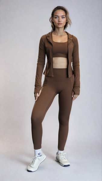 Рашгард на молнии Hood Jacket (S, Almond, Женский, Gonna Bee Summer)