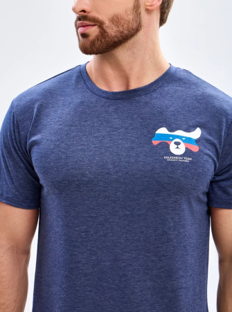 Футболка Patriot (M, Small logo, Мужской, Синий)